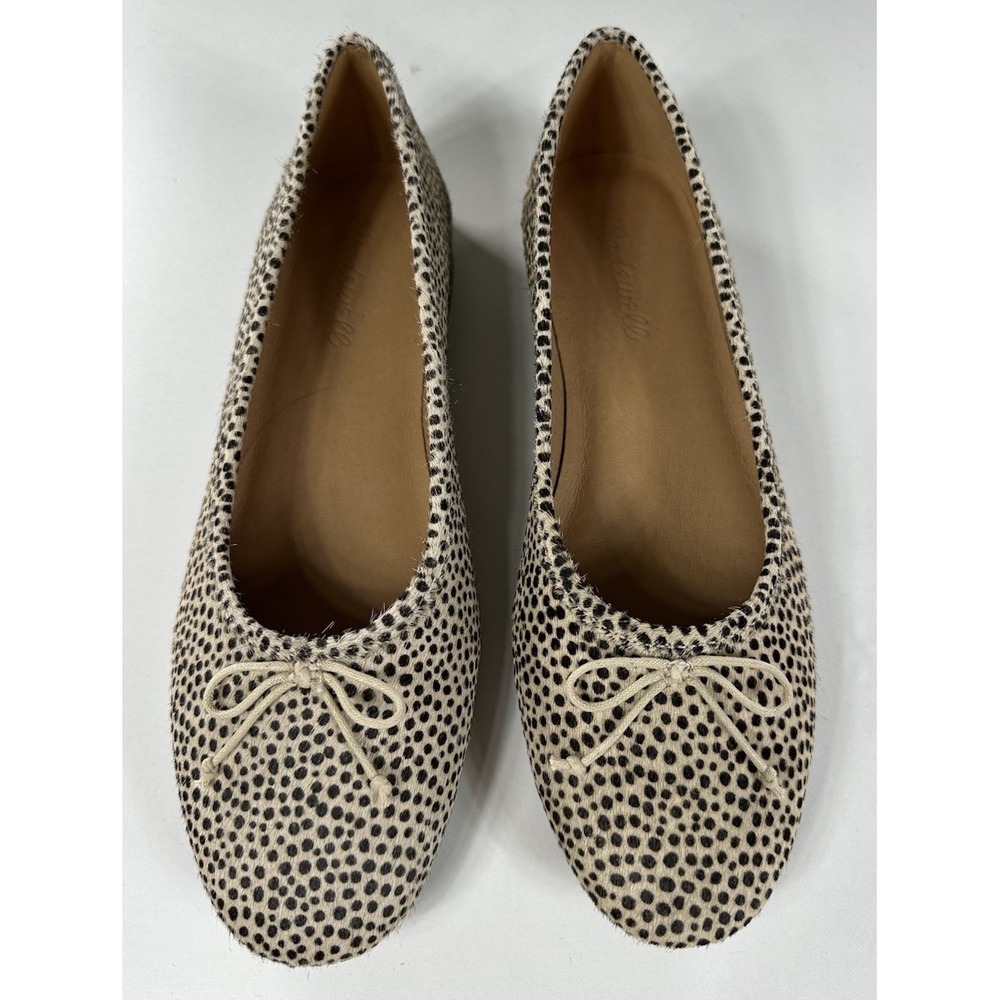 Madewell The Adelle Womens Ballet Flat in Spot‎ Dot Calf Hair Size 7